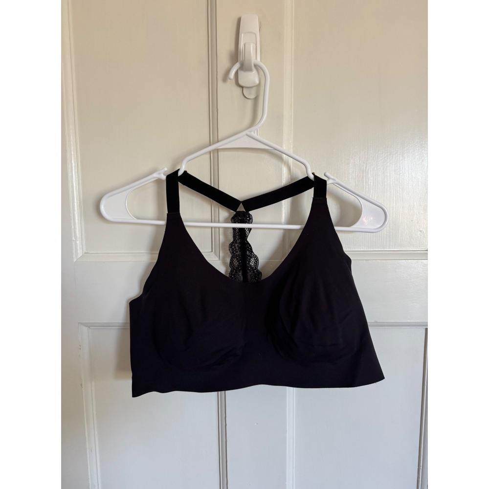 Knix black lace racerback bra size xl